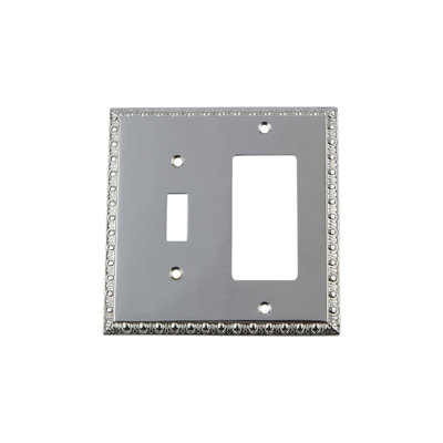 Egg and Dart 2-Gang Toggle Light Switch / Rocker Combination Wall Plate