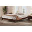 Base de lit plateforme en bois de bambou sec de 12 pouces, avec lattes de bois et support en métal, aucun sommier requis, assemblage facile-114894057-114894059