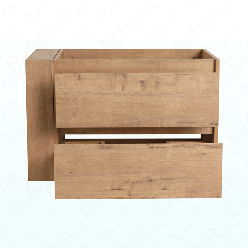 30" Wall Mounting Bathroom Vanity, Soft Close Drawer(Only Vanity, Without Basin), Natural
