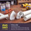 Coude 60 ° à 4 pouces en PVC blanc 4 pouces 4 pans, raccord Hub x Hub pour systèmes de drainage, d'évacuation et d'évacuation, (paquet de 10)