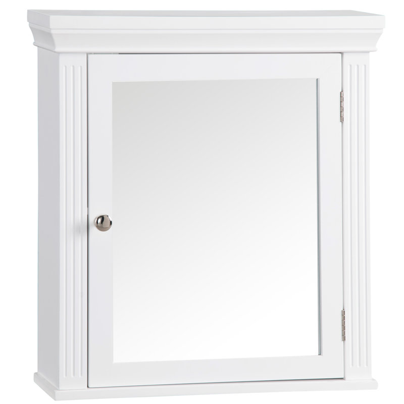 Nantwich Removable Medicine Cabinet with Mirrored Door in White