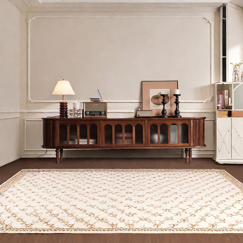 Meuble télé rétro de style français, H 23,42 po x l 86,61 po x P 15,74 po