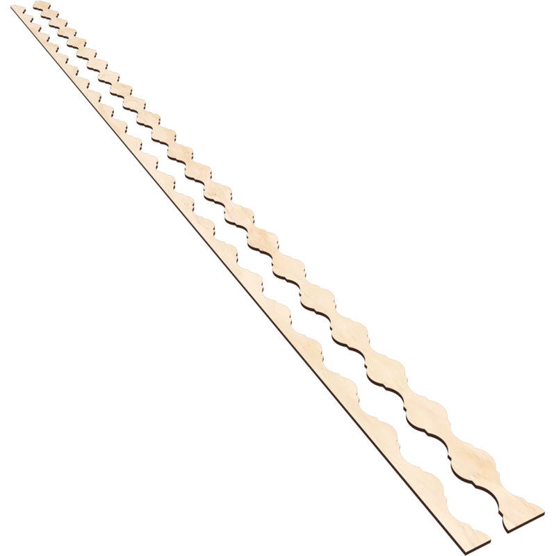 Ensemble de panneaux muraux réglables Casablanca, Bouleau, H 94 po x l 2,25 po x P 0,25 po
