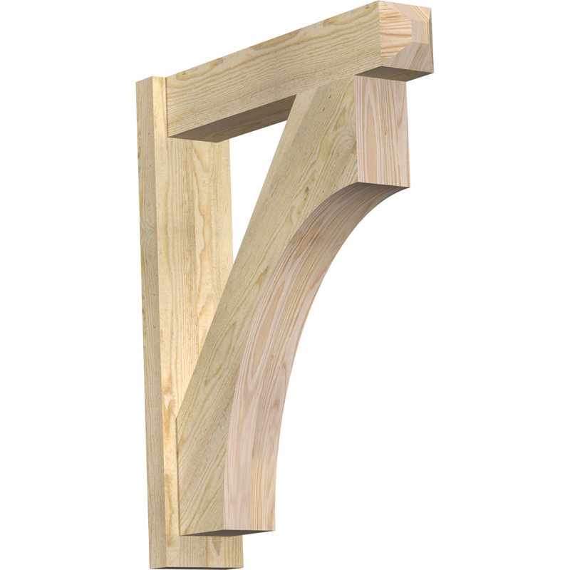 Persienne en bois rustique Westlake Craftsman, Sapin Douglas de 7 1/2 po (lisse), P 36 po x H 44 po
