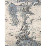 Hand-Knotted High-Quality Blue and Ivory Area Rug