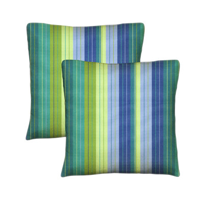Set of 2 Sunbrella Throw Pillows, 26x26 Inch Square Outdoor Throw Pillows Inserts with Covers