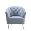 Chaise Bayram en velours gris clair