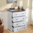 Tall Modern 4-Drawer Dresser, Wood Chest of Drawers for Living Room, Entryway