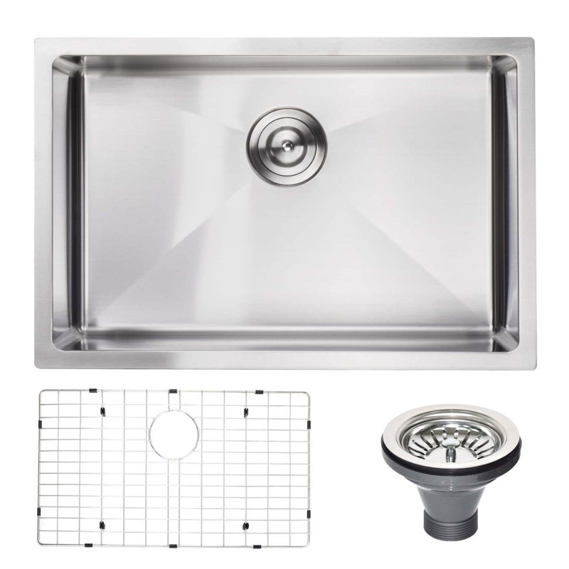 Évier de cuisine encastrable L 27 po x l 18 po avec grille d'évier