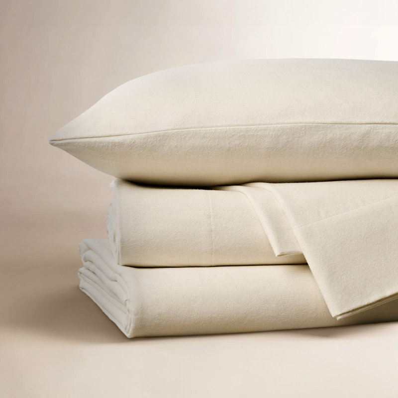 Cloud Flannel Pillowcase, Ivory, Standard/Queen Pillowcase