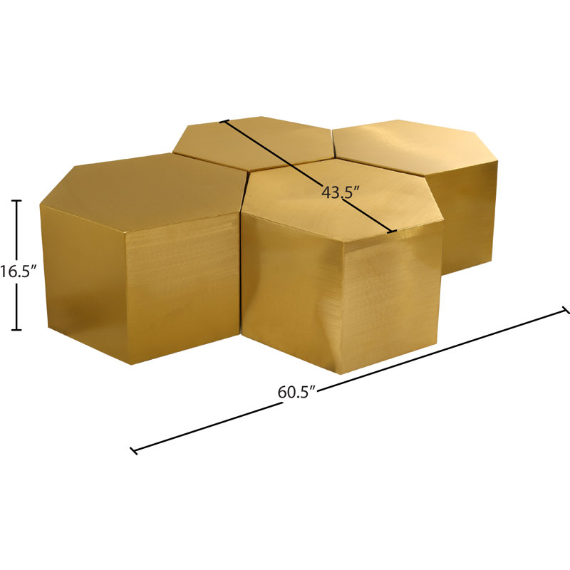 Elem Coffee Table, Gold