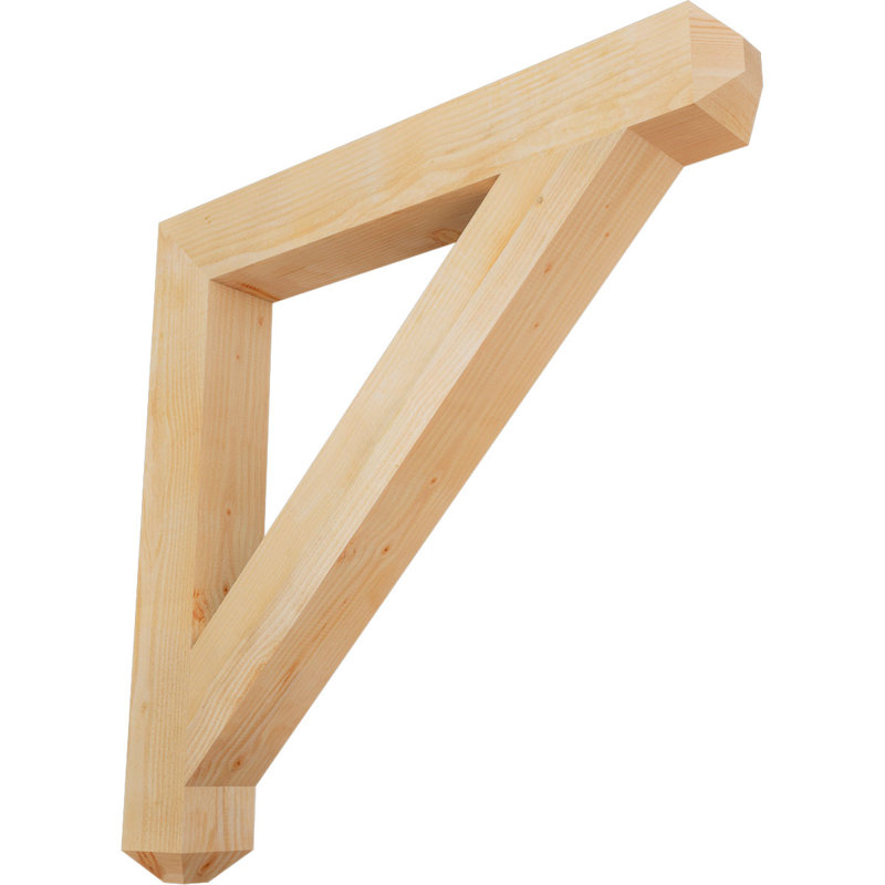 H 6 po x P 6 po Support en bois / corbeau, Sapin de Douglas, H 46 po x l 6 po x P 46 po