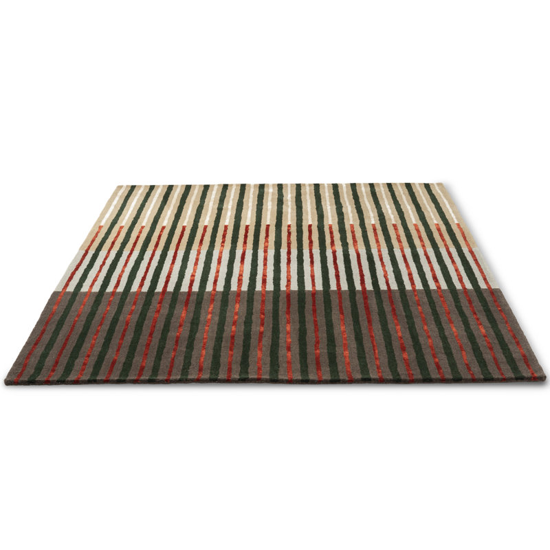 Decor Hand Tufted Striped Area Rug, Rectangle 6'7'' x 9'2''