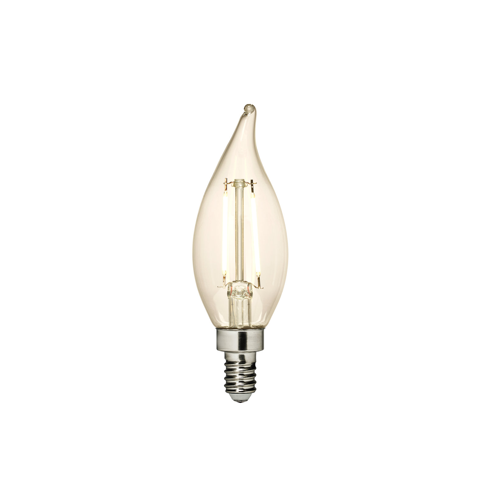 Visual Comfort & Co. LED Flame Tip 2.5W Warm White E12 Candelabra base Clear Edison Style light bulb, 2700 Kelvins