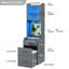 Tall Dressing Table with Motion Sensor 3-colour lighting, Foldable Cosmetic Mirror, Charging Socket,-629140540