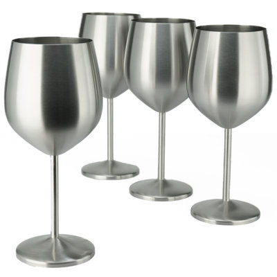 Nataniel 18oz. Stainless Steel Drinking Glass Set