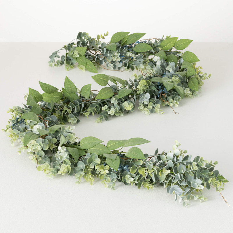 Guirlande artificielle 72 "en eucalyptus et sauge