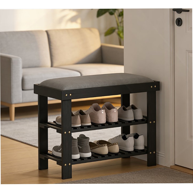 Range-chaussures, banc de rangement pour chaussures, banc d'entrée à 3 niveaux