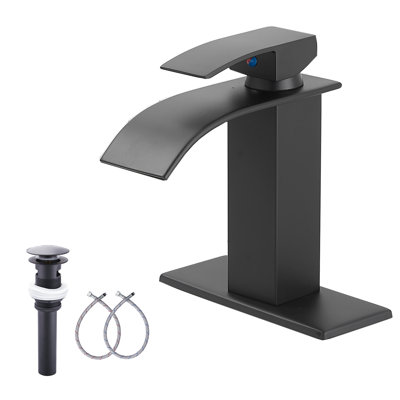 Single-Hole Single-handle Bathroom Faucet with Drain Assembly