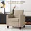 Fauteuil moderne en tissu avec coussins antidérapants-100902944