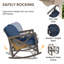 Ensemble de chaises berçantes d'extérieur pour 2 personnes avec table et coussins-1113810663