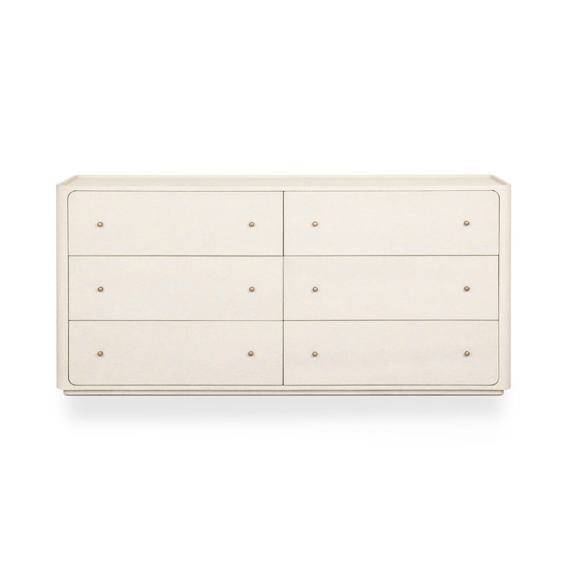 Paula 6 - Drawer Dresser, Beige Painted Linen