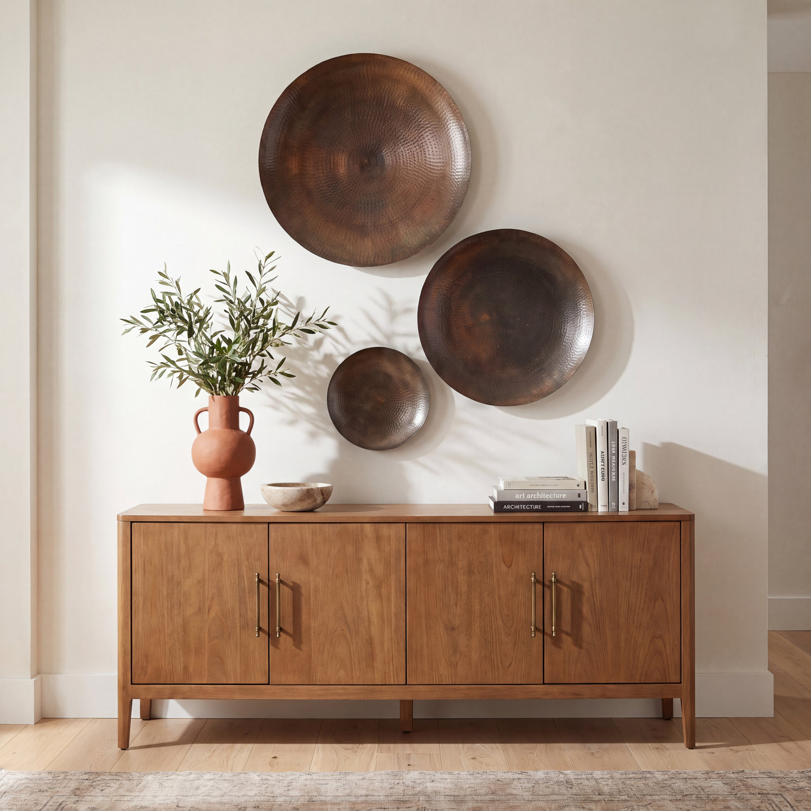 Metal Large Metallic Disk Plate Home Wall Decor
