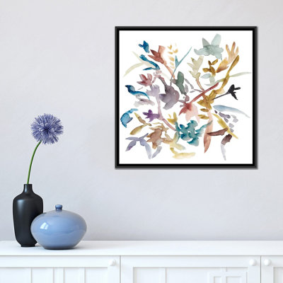 « forest fleurs ii », reproduction de peinture à l’aquarelle sur toile tendue