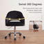 Chaise de bureau moderne rembourrée en velours de 21 po de largeur avec accoudoirs-1716354259