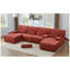 Grand canapé modulaire en forme de U désossé de 132,2 po, canapé de salon confortable pour grande maison, appartement, bureau, rouge-128966169