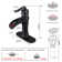 Single-Hole Single-handle Bathroom Faucet with Drain Assembly