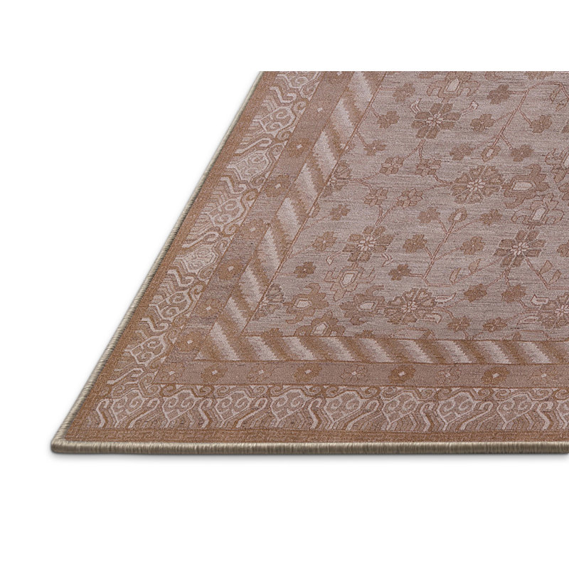 Tapis brun à motif oriental, Rectangle de 3 pi x 5 pi