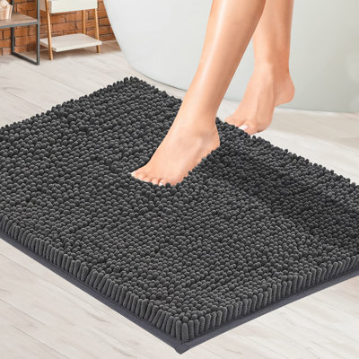 Caliah Chenille Non-Slip Bath Rug