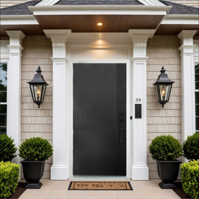 Modern Exterior Fiberglass Entry Front Door Textured with Vinyl Frame