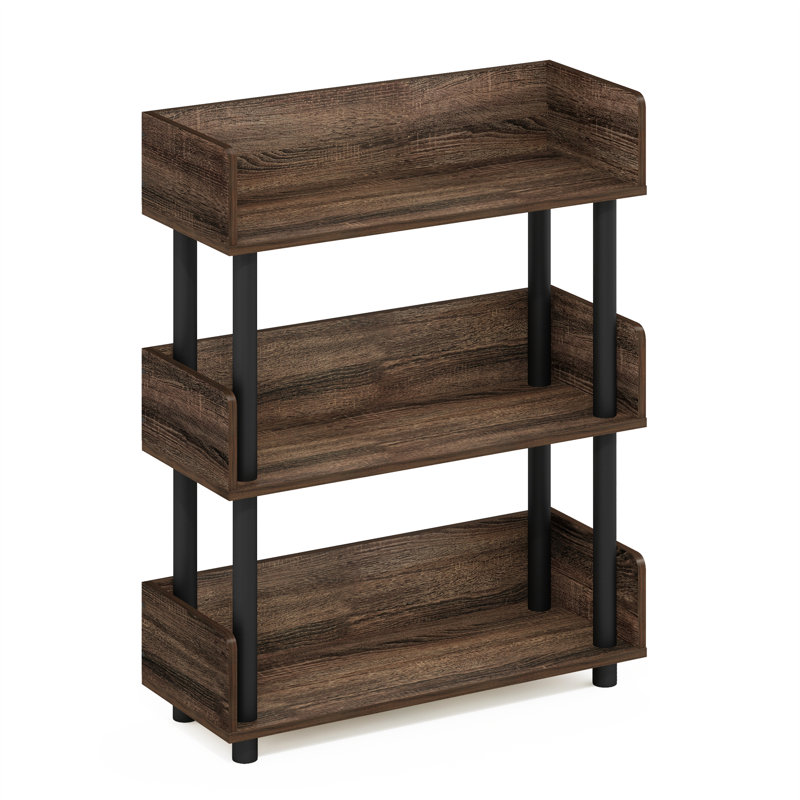 Brunot 59.9cm W Plastic Shelving Unit, Walnut