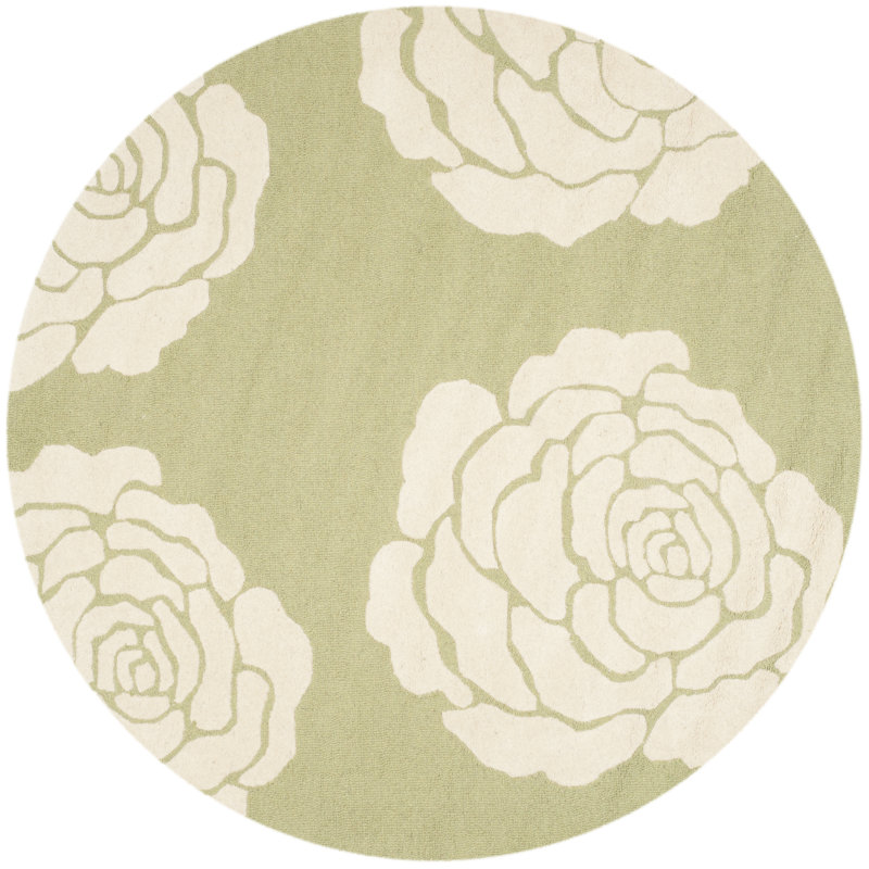 Tapis en laine touffeté à la main Cannen, Rond 6 pi