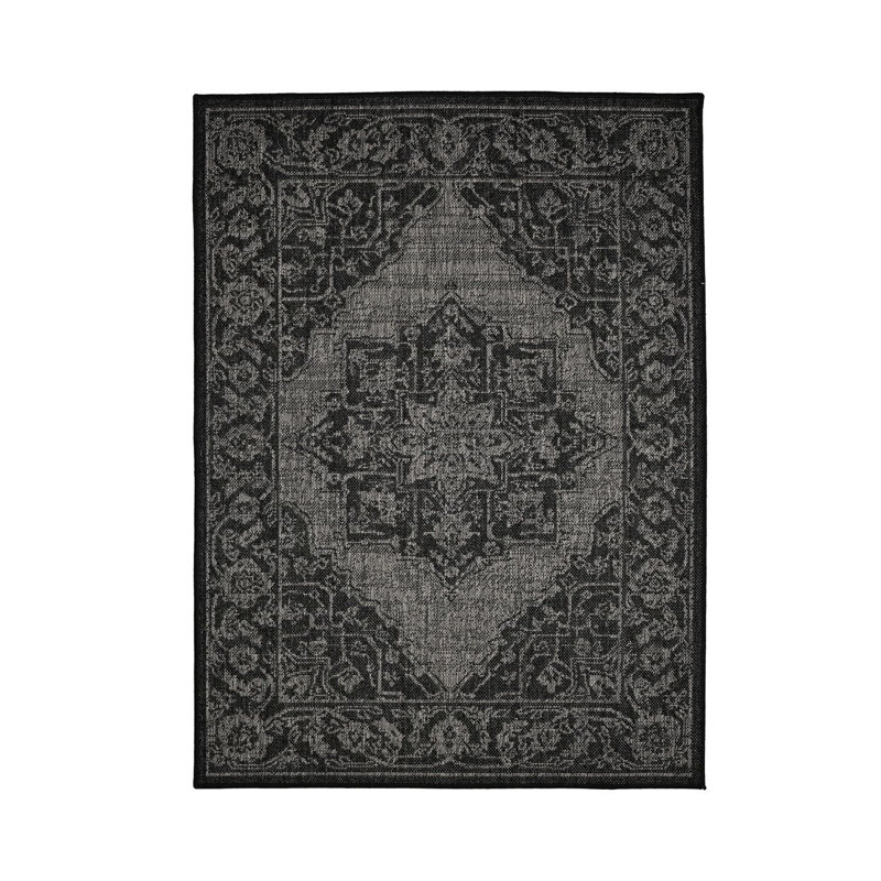 Gel Medallion Black, Rectangle 160 x 225 cm