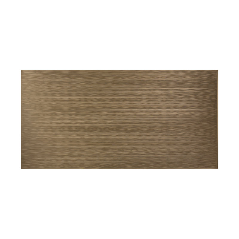 Panneau mural décoratif horizontal en vinyle FASÄDE 4 pi x 8 pi Ripple, Bronze argenté