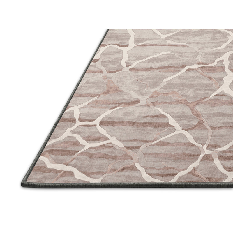 Tapis gris soyeux et moelleux, Rectangle 2 pi x 3 pi