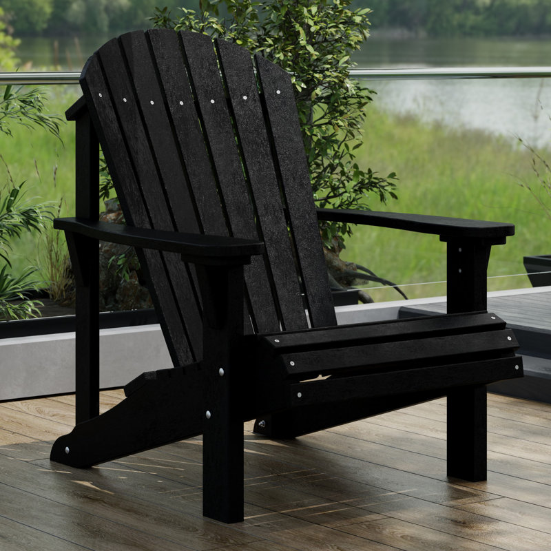 Chaise Adirondack Heritage Sunrise, Noir