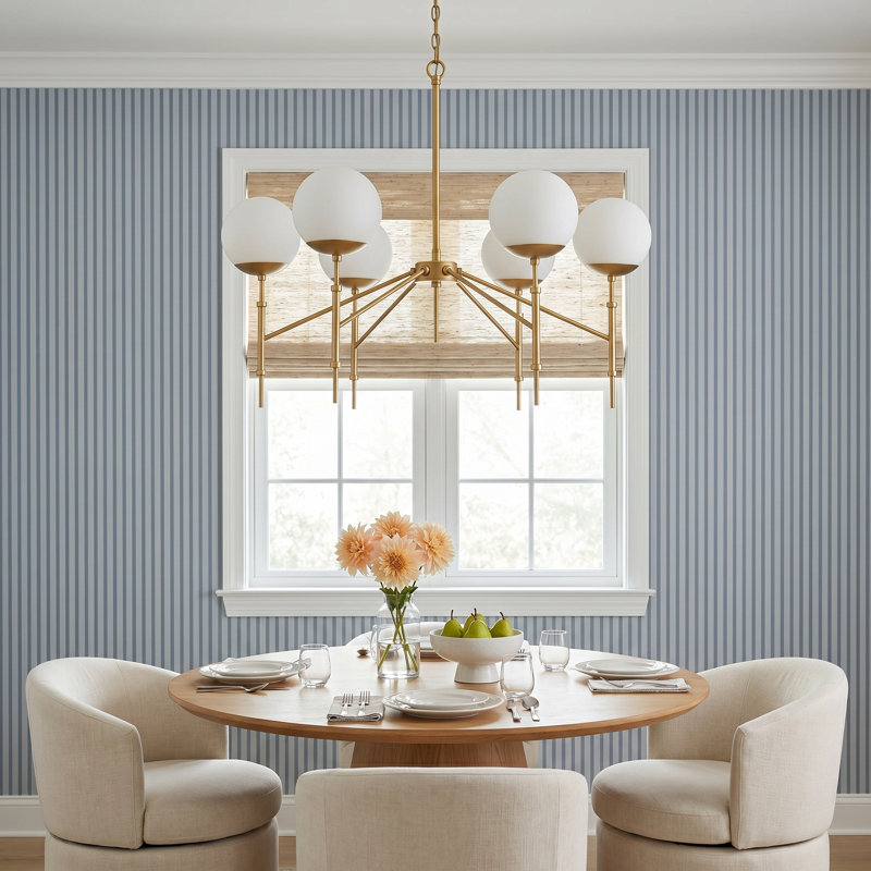 Cleary 6 - Light Dimmable Globe Chandelier, Brushed Gold
