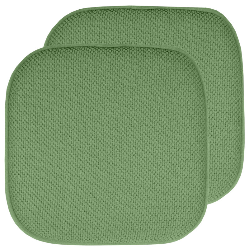 Coussins de chaise antidérapants Honeycomb, Vert, Paquet de 2