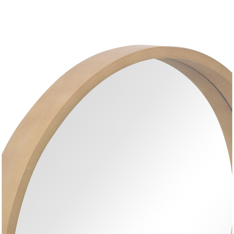 Karrina Round Mirror, Natural Wood, 24" x 24"