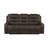 Burlington, 86" Wide Dual Power Recliner Sofa With The Adjustable Headrest and Hidden cupholder in each Arm (Brown color)-1022076424