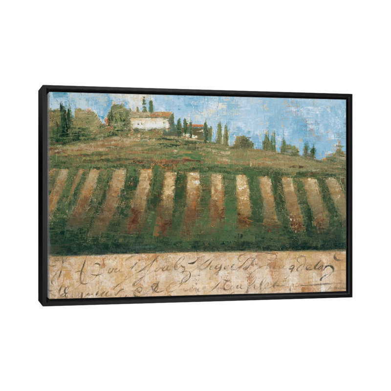 «Rustic Tuscany», reproduction sur toile, H 40 po x l 60 po x P 1,5 po, Toile encadrée noire, Pas de tapis