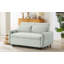 57,48 po Canapé-lit convertible 2 places avec canapé-lit et canapé-lit moderne avec deux coussins décoratifs et ports USB pour le salon, gris-vert clair-609873775