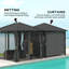 10 Ft. W x 10 Ft. D Metal Hardtop Gazebo-1273648151