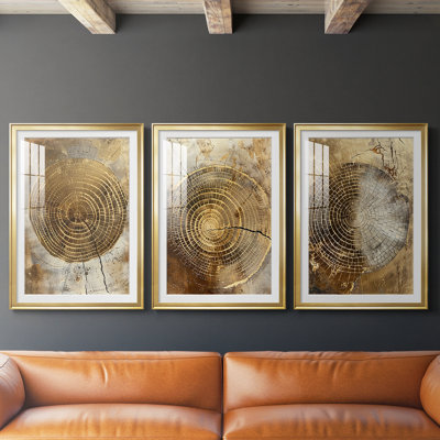 ABSTRACT Series CXC - Impression encadrée sur mesure de qualité supérieure - 3 pièces