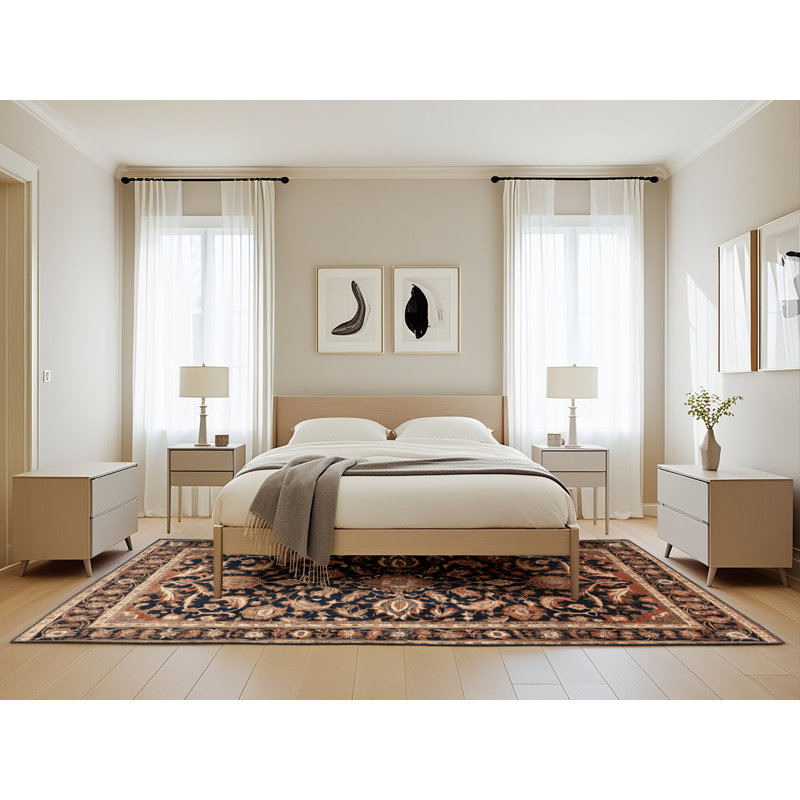 Tapis brun lavable à la machine, Rectangle 5 pi x 8 pi