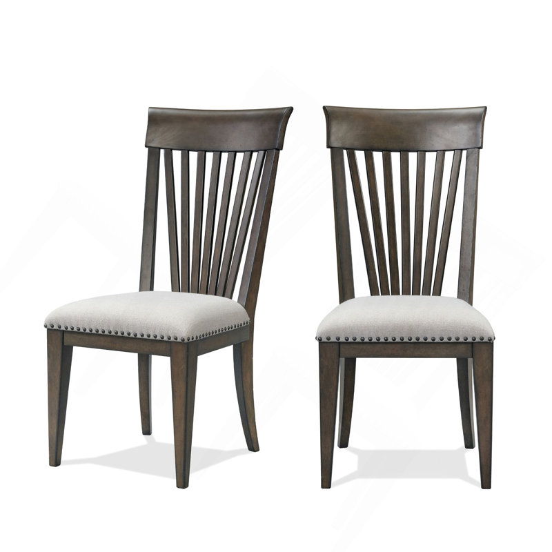 Ensemble de 2 chaises de salle à manger à garniture cloutée Grant